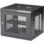 StarTech.com 4-Post 9U Wall Mount Network Cabinet w/ 1U Shelf, 19" Wall-Mounted Server Rack for IT / Data Computer Equipment