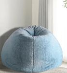 Mollismoons Bean Bag Chair Premium Luxury Bean Bags Classic Fur Bean Bag for Work from Home Luxury Bean Bag for Home Decor Living Space Sky Fur Bean Bag for Girls Room