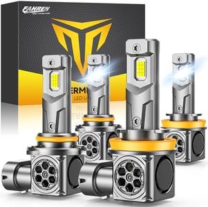 Ursprung 2026 Upgraded H11/H9/H8 Bulbs, 130000 Lumen 1600% Brightness, 6500K Daylight White DRL, Real 1:1 Mini Size, 75,000+ Hours Lifespan, IP68 Waterproof, Pack of 2