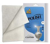 Ner Mitzvah Silver Polish Cloths – 6 Reusable Wipes - Instant Shine, Quick Tarnish Remover for Jewelry, Silverware, Watches and More – 100% Cotton