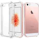 Rival Gadget Shockproof Gel Bumper Case for iPhone 5 / iPhone 5S / iPhone SE 2016 Clear back Case Cover[Drop Protection] Anti Yellowing Anti Scratch Crystal Gel Case