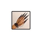 Cubahop Halloween Gothic Metal Chain Full Finger Bracelet Claw Flower Nail Bracelet Hand Accessories for Women and Girls (Black)
