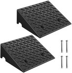 KROAK Rubber Curb Ramps 6 Inch 2 Pack, Heavy-Duty 8818LBS/4 Ton Capacity, Extra-Wide 18.8" W x 6" H, Non-Slip Driveway Ramps for Wheelchairs, Pets, Cars, Motorcycles, Lawn Mowers & Trailers