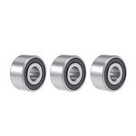 uxcell 3201-2RS Angular Contact Ball Bearing 12x32x15.9mm Sealed Bearing 3pcs