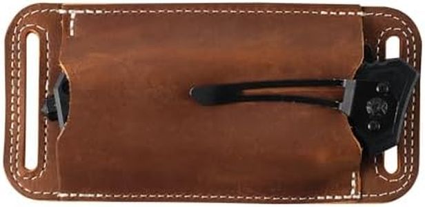 Horizontal Carry Knife, Leather Belt Knife Sheath for Everyday Carry, Knife Belt Holder Accessories, Knife Holster for Leatherman, EDC Belt Pouch for Pocket Folding Knives