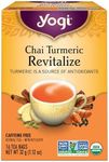 Yogi Tea Chai Turmeric Revitalize (Pack 6) - 96 Tea Bags - Caffeine-Free Herbal Tea with Antioxidant Support - Includes Turmeric, Cinnamon, Ginger & More