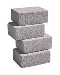 Magiin Set of 4 Ecological Cleaning Pumice Stone Grill Blocks, Reusable Grilling Stone Cleaner Pumice for Cleaning Barbecue Grills Griddles Oven Tiles