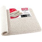 Asvin Soft Textured Anti Slip Bath & Shower Mat for Inside Shower & Wet Areas (40x60cm White) Phthalate Free Rubber Loofah Bathroom Mats for Slippery Surfaces Quick Dry Antibacterial & Mould Resistant