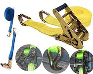 GION Heavy Duty Ratchet Tie Down Strap Strap Rope Cam Buckle Truck Padded Cam Lock Buckle Lashing Strap Cargo Belt