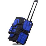 Dejuno 20-inch Carry-on Rolling Duffle Bag, Blue, One Size, 20-inch Carry-on Rolling Duffle Bag