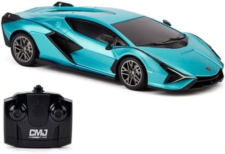 1:24 Scale Officially Licensed RC Lamborghini Sián FKP 37, Blue Lambo Sport Racing Hobby Toy Car Model Vehicle for Boys Girls and Adults Gift