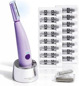 Michael Todd Beauty - Sonicsmooth Pro+ Dermaplaning System - with LED Light - 2 in 1 Women's Face Exoliation & Peach Fuzz Hair Remover - 16 Safety Tips & 2 Microdermabrasion Tips