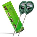 Suplong 2 Packs Soil Moisture Meter, Moisture Meter for Plants, Plant Water Meter, Plant Moisture Meter for Garden, Farm, Lawn, Indoor & Outdoor (No Battery Needed)(Green)