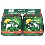 Perrier Carbonated Natural Spring Sparkling Water, Peach, 500mL Plastic Bottle, 24 Bottles Total