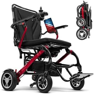 Forcemech Carbon F1 Carbon Fiber Electric Wheelchair for Adults 2026 New Model 35 lbs Foldable Power Wheelchair Lightweight 10 Miles Motorized Wheelchair for Seniors Capacity 300LBS Dual 200W Motors