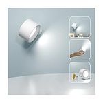 Feallive LED Wall Lights with USB Charging Port 1 Pcs Reading Light, Dimmable Touch Control 3 Brightness Levels Wall Spotlights 360° Free Rotation ​Bedside Sconce Lamp for Bedroom (White)