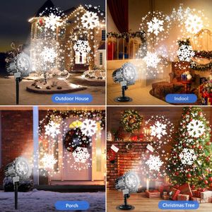 LED Snowflake Projector Lights – Outdoor Holiday Decoration