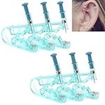 Ear Piercing Gun, 6pcs disposable Safety Ear Piercing Gun Unit Tool with Asepsis Pierce Kit Blue for Piercing kit Piercing Supplies with Ear Stud