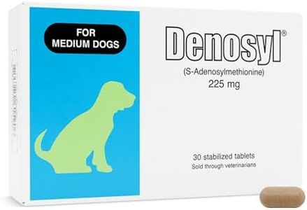Nutramax Laboratories Denosyl for Dogs, Liver and Brain Health Supplement for Medium Dogs, with S-adenosylmethionine (SAMe), Stabilized Tablets, 30 Count