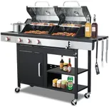Gas and Charcoal Combo Grill with S