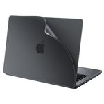 BlueSwan Case compatible with Macbook Pro 14 inch M3 M2 M1 A2918 A2992 A2779 A2442, Released in 2021-2023, Matte Anti-fingerprint Flexible New Material PP Protective Cover Shell - Frosted Black