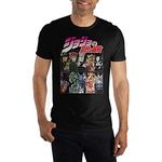 JoJo's Bizarre Adventure Stardust Crusaders Joestar Group Black Short-Sleeve T-Shirt (Small)