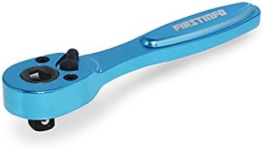 FIRSTINFO F32423B Dual Drive 1/4 Inch Hex Bit and Socket Micro Ratchet Wrench- Light Weight Aluminum, 72T Reversible, Compact Size for Tight Spaces