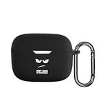 kwmobile Silicone Case Compatible with JBL Tune 230 NC TWS / T230NC Case Cover - Don't Touch My Headphones White/Black/Black