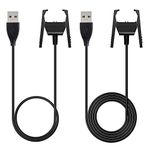 AWINNER Charger Compatible for Fitbit Charge 2- Replacement USB Charger Charging Cable Compatible for Fitbit Charge 2 with Cable Cradle Dock Adapter (2-Pack)