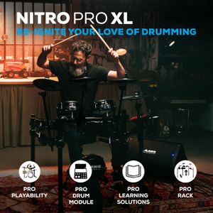 Alesis Nitro Pro XL Electronic Drum Kit – 8-Piece Mesh Set