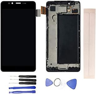 JayTong LCD Display & Replacement Touch Screen Digitizer Assembly with Free Tools for No-kia Micro-Soft Lumia 950 RM-1104 RM-1118 Black with Frame