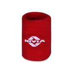 Nivia Sweatband for Men & Women, Wristbands for Tennis, Basketball, Running, Sweat Band for Gym & Athletes (Large, Red)