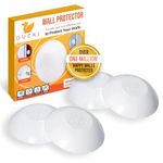 Ducki Wall Protectors - 4 Pack White - Self Adhesive, Reusable Solution for Stopping Wall Damage & Noise from Doors, Refrigerators & More in Your Home or Office - Durable, Shock Absorbent & Discreet