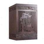 Cremation Urns for Human Ashes Adult Male Female, Wooden Carved Deer Urns Box and Casket for Ashes Men Women Child, Pets Cat Dog Urn, Burial Funeral Memorial Urns for Ashes