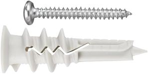 Bolt Dropper Self Drilling Drywall Anchors and Screws Kit - Set of 100 -Stainless Steel Self Drilling Screws | Supports up to 75 lbs. | Versatile Self Drilling Anchor Screws Kit for Home DIY Projects