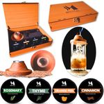 Mistical Cocktail Smoker Kit with Torch - Smoker Kit for Cocktail & Whisky | Smoke Infuser | Ideal Gift for Any Occasion (Rosemary, Thyme, Orange Peel, Cinnamon)