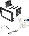 Double DIN Car Stereo Radio Kit, Wire Harness, Antenna Adapter, and Install Parts Made for Ford/Mercury: 2005-2007 Focus, 2006-2009 Fusion, 2005-2007 Mustang + More -Will not retain Factory Sub