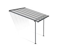 CANOPIA Sierra Patio Cover (3X3.05, Grey) - Palram Aluminium, Polycarbonate, Modern Style, Water Resistant, UV Protection