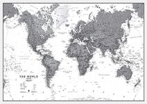 Black And White World Maps