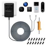 8-24VAC AC 1000mAh Wired Transformer for Ring Hardwired Doorbell, Power Supply with UK Plug, Power Adapter for Google Nest Hello Video Doorbell, Battery Charger with 5M / 16ft Long Cable & Resistor
