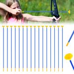 LUFEIS Suction Cup Arrows, 16Pcs 16.5 inch Replacement Arrows with Rubber Tip for Shooting Practice, Safe Training Sucker Arrows for Kids and Beginners, PVC Plastic Arrows for Boys Girls Shooting Game