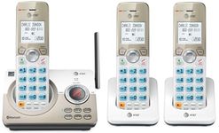 AT&T DL72319 DECT 6.0 3-Handset Cordless Phone for Home with Connect to Cell, Call Blocking, 1.8" Backlit Screen, Big Buttons, intercom, and Unsurpassed Range