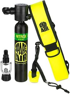 Spare Air Submersible Emergency Air Supply Package Set Scuba Diving Tank (3.0 Cu Ft -Nitrox -Yellow Package)