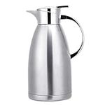 2.3 Litre Stainless Steel Thermal Carafe Jugs, Double Walled Vacuum Insulated Coffee Pot with Press Button Top,Many Hrs Heat&Cold Retention, for Coffee/Juice/Milk/Tea etc (Silver)