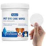 Funfawn Pet Eye Wipes for Dogs & Cats - Disposable Dog Eye Cleaner Wipes - Gently Remove Tear Stain & Eye Discharge - Presoaked Pet Wrinkle & Face Cleaning Pad Wipes - 220 Count