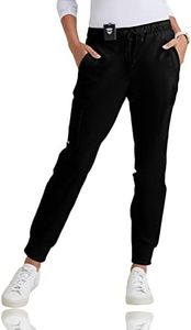 BARCO Grey's Anatomy Women's Kira Jogger Scrub Pant w/ 5 Pockets, Black, Medium