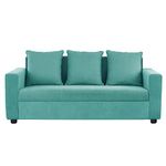 Wakefit Sofa | 1 Year Warranty | Sofa Set for Living Room, Sofa Set, Sofa 3 Seater, Wooden Sofa Set for Living Room, Couch Sofa for Living Room, Diwali Gifts - Solatio (Fabric, Sky Green)