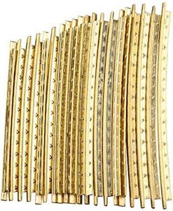 20Pcs Gold Brass Standard Guitar Fret Wires for Electric Classical Acoustic Guitars Banjo Ukulele Mandolin 2mm Width Folk Wooden Guitars Accessory