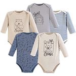 Yoga Sprout Cotton Bodysuit, 5 Pack, Wild Woodland 5pk Long Sleeve, 3-6 Month