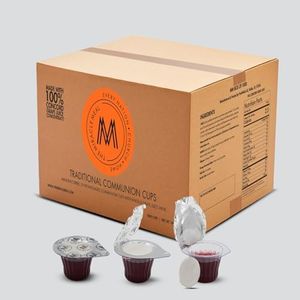 The Miracle Meal Pre-filled Communion Cups and Wafer Set - Box of 1000 - Made with Trusted Concord Grape Juice & Wafer